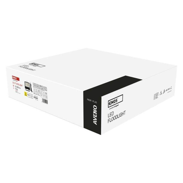 Emos LED Fluter Aveno 200W einstellbar neutralweiss 4000K IP66 Schwarz Aluminium 37x39cm ZS2463