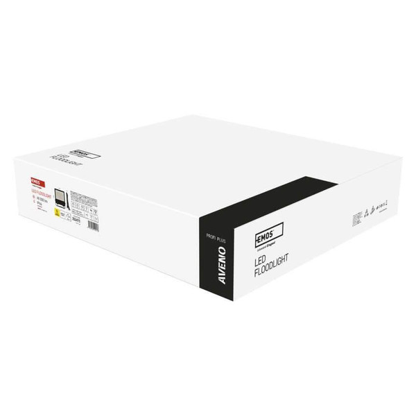 Emos LED Fluter Aveno 300W einstellbar neutralweiss 4000K IP66 Schwarz Aluminium 43x42,5cm ZS2473