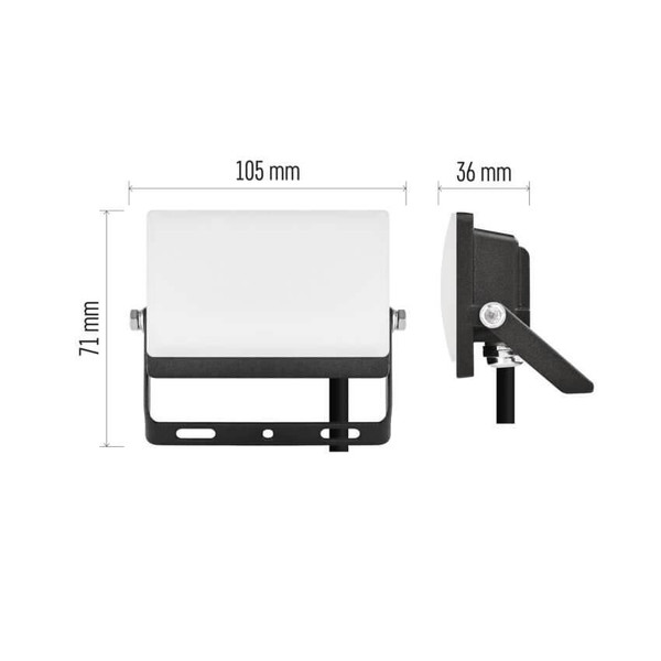Emos LED Fluter Tambo Evo 10W neutralweiss 4000K IP65 Schwarz Aluminium ZS2514