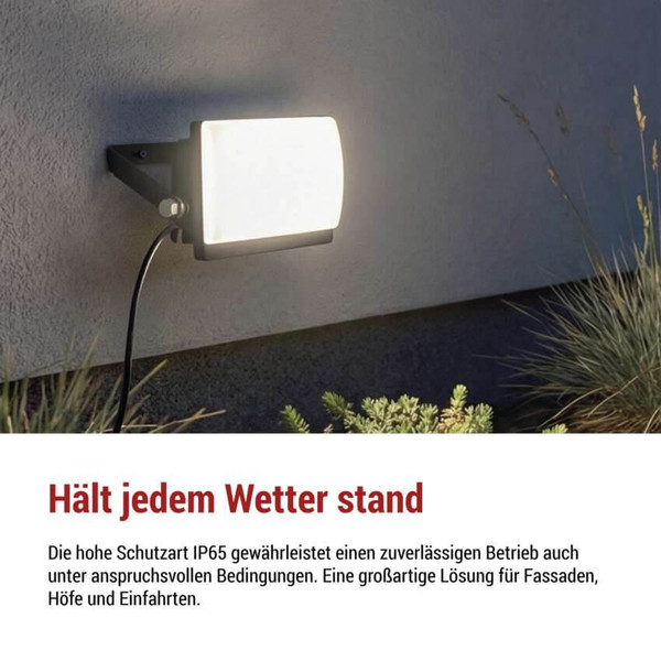 Emos LED Fluter Tambo Evo 10W neutralweiss 4000K IP65 Schwarz Aluminium ZS2514