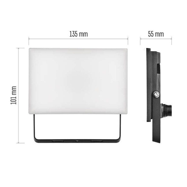 Emos LED Fluter Tambo 20W neutralweiss 4000K IP65 Schwarz Aluminium 13,5x10cm ZS2522