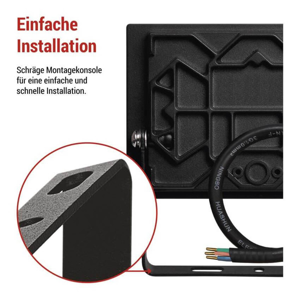 Emos LED Fluter Tambo 20W neutralweiss 4000K IP65 Schwarz Aluminium 13,5x10cm ZS2522