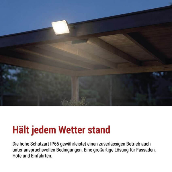 Emos LED Fluter Tambo Evo 30W neutralweiss 4000K IP65 Schwarz Aluminium 15,5x13cm ZS2534