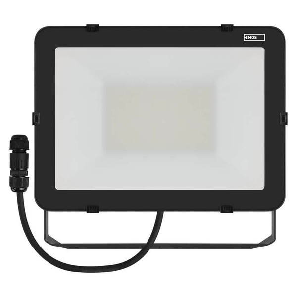 Emos LED Fluter Inovo 100W neutralweiss 4000K IP65 Anthrazit Aluminium 30x22cm ZS2652