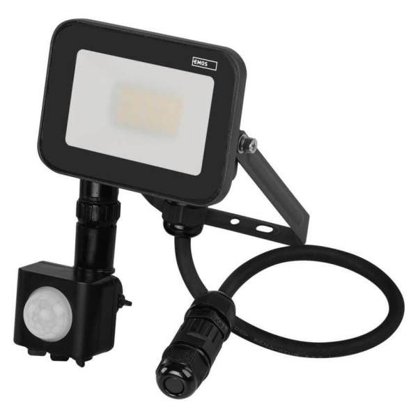 Emos LED Fluter mit Bewegungsmelder Inovo 10W neutralweiss 4000K IP65 Anthrazit Aluminium ZS2712