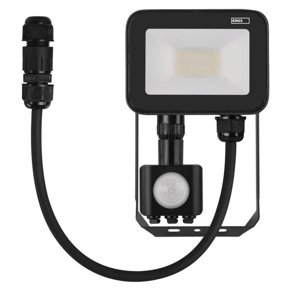 Emos LED Fluter mit Bewegungsmelder Inovo 10W neutralweiss 4000K IP65 Anthrazit Aluminium ZS2712