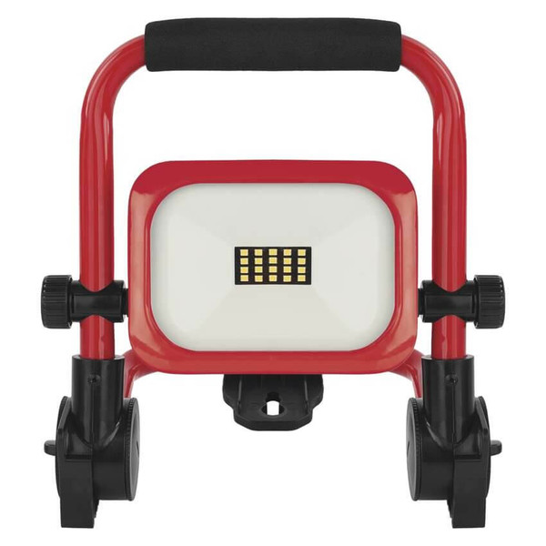Emos LED Fluter Acco 20W tageslichtweiss 6500K Akku IP54 Rot Schwarz Aluminium 21x18cm ZS2813