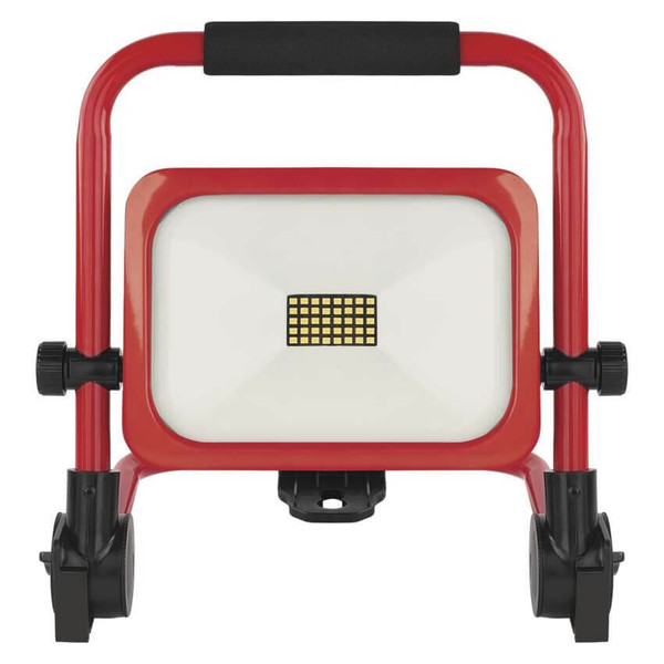 Emos LED Fluter Acco 35W tageslichtweiss 6500K Akku IP54 Rot Schwarz Aluminium 27x22cm ZS2823