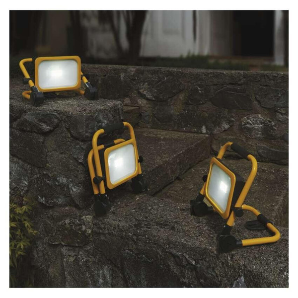 Emos LED Fluter Acco 30W tageslichtweiss 6500K Akku IP54 Gelb Aluminium 29x22cm ZS2832