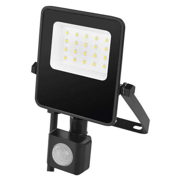 Emos LED Fluter mit Bewegungsmelder Visio 10W neutralweiss 4000K IP54 Schwarz Aluminium 11x18,5cm ZS2913