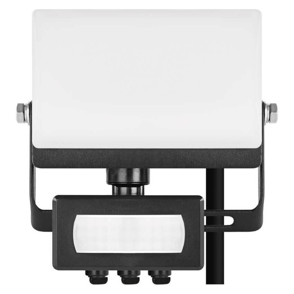 Emos LED Fluter mit Bewegungsmelder Tambo Evo 10W neutralweiss 4000K IP44 Schwarz Aluminium 10,5x12cm ZS2914