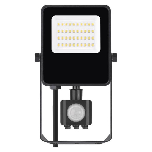 Emos LED Fluter mit Bewegungsmelder Visio 20W neutralweiss 4000K IP54 Schwarz Aluminium 18,5x11cm ZS2923