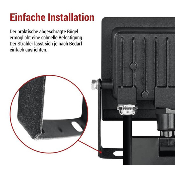 Emos LED Fluter mit Bewegungsmelder Tambo Evo 20W neutralweiss 4000K IP44 Schwarz Aluminium 13x14cm ZS2924