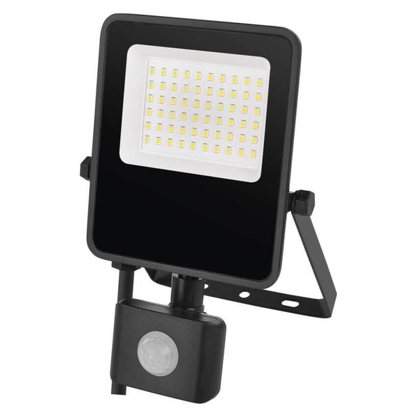 Emos LED Fluter mit Bewegungsmelder Visio 30W neutralweiss 4000K IP54 Schwarz Aluminium 21,5x13,5cm ZS2933