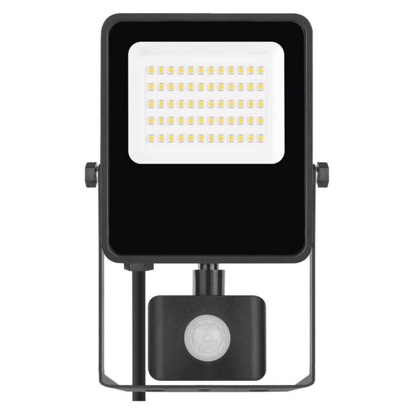 Emos LED Fluter mit Bewegungsmelder Visio 30W neutralweiss 4000K IP54 Schwarz Aluminium 21,5x13,5cm ZS2933