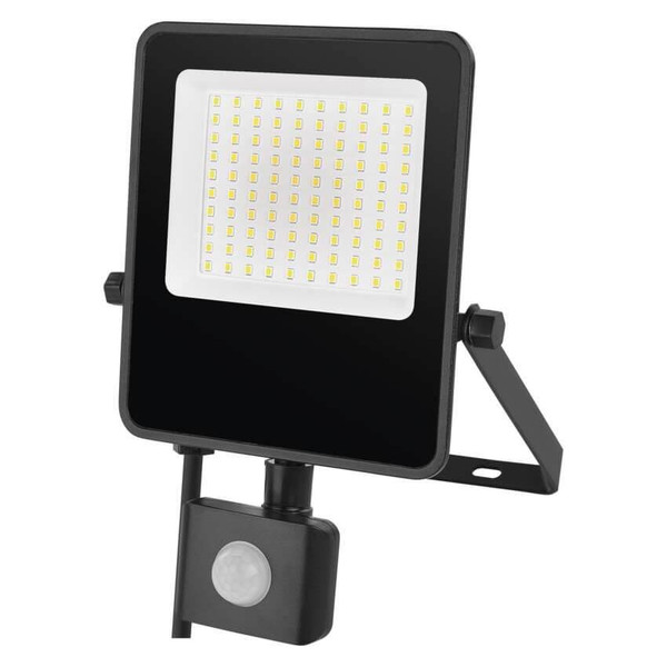 Emos LED Fluter mit Bewegungsmelder Visio 50W neutralweiss 4000K IP54 Schwarz Aluminium 24x16cm ZS2943