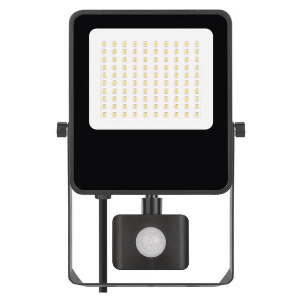 Emos LED Fluter mit Bewegungsmelder Visio 50W neutralweiss 4000K IP54 Schwarz Aluminium 24x16cm ZS2943