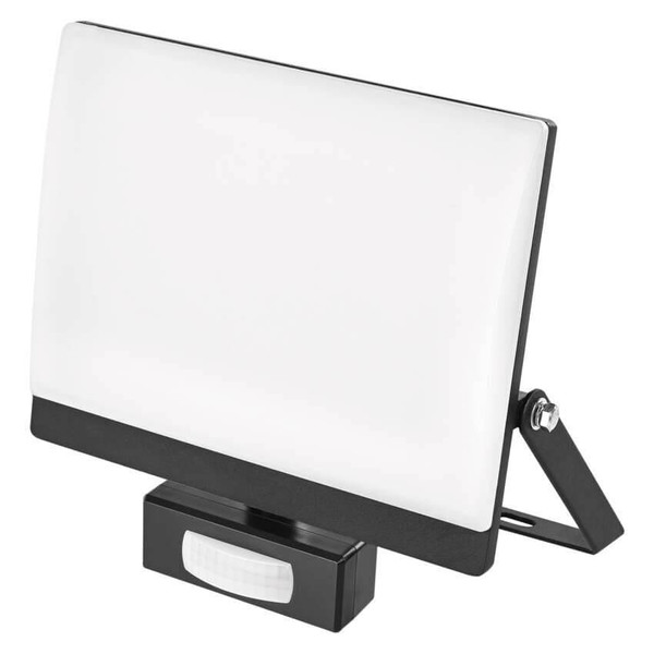 Emos LED Fluter mit Bewegungsmelder Tambo Evo 50W neutralweiss 4000K IP44 Schwarz Aluminium 19x19cm ZS2944