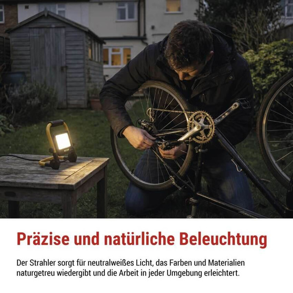 Emos LED Baustrahler Glaro 30W neutralweiss 4000K IP65 Schwarz Gelb Aluminium ZS3213
