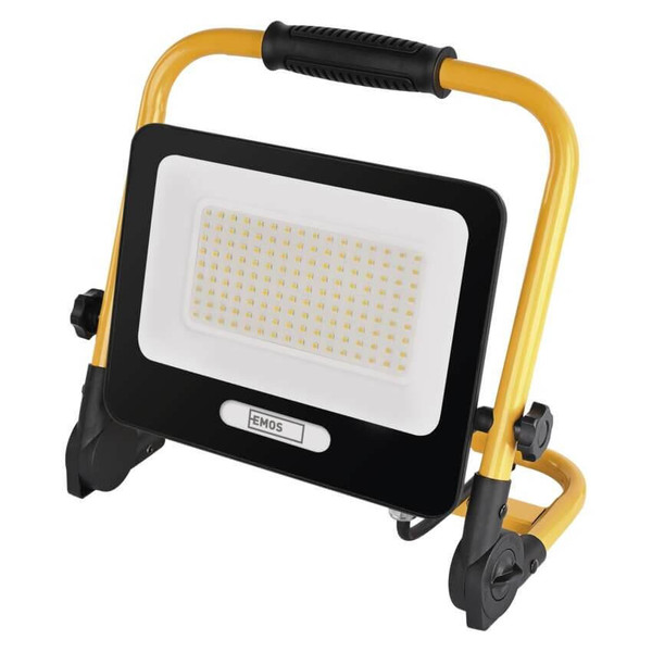 Emos LED Baustrahler Glaro 100W neutralweiss 4000K IP65 Schwarz Gelb Aluminium ZS3215