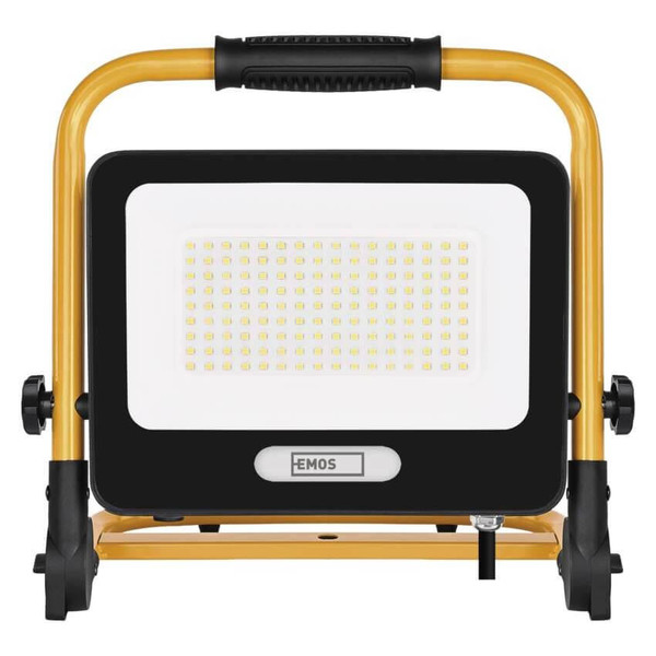Emos LED Baustrahler Glaro 100W neutralweiss 4000K IP65 Schwarz Gelb Aluminium ZS3215