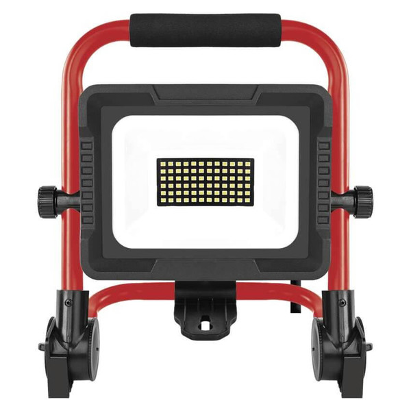 Emos LED Baustrahler Elion 30W neutralweiss 4000K IP65 Rot Schwarz Aluminium 25x28cm ZS3333