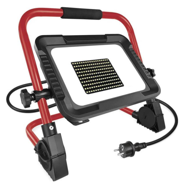 Emos LED Baustrahler Elion 100W neutralweiss 4000K IP65 Rot Schwarz Aluminium 40x35cm ZS3353