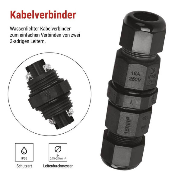 Emos LED Fluter IP68 Schwarz Ø3cm ZS9010