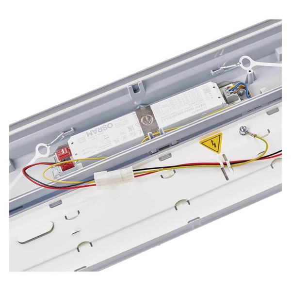 Emos LED Feuchtraumleuchte Misty 18W einstellbar CCT neutral-/tageslichtweiss 4000K/6500K IP66 Grau 67cm ZT1040