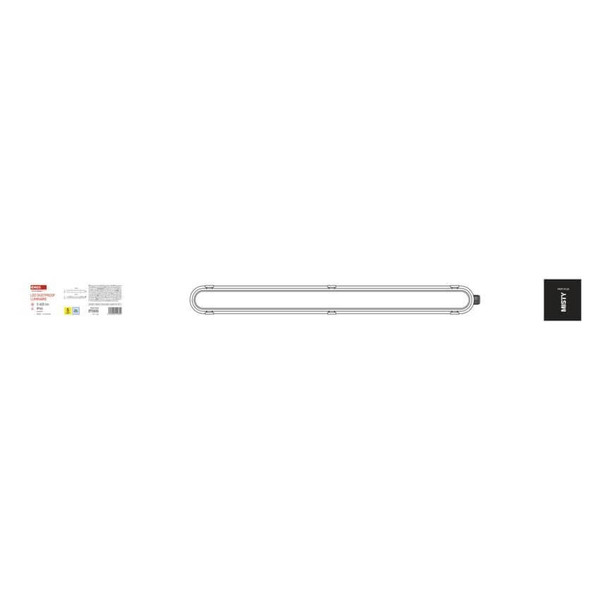 Emos LED Feuchtraumleuchte Misty 35W einstellbar tageslichtweiss 6500K IP66 Grau 122cm ZT1531