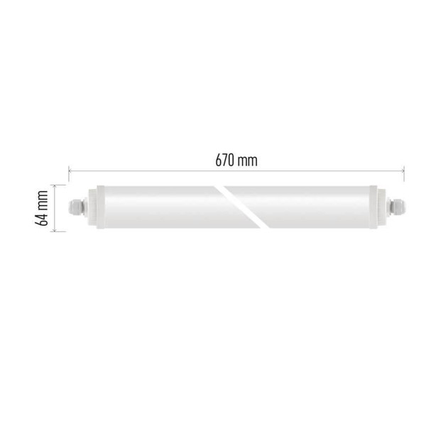 Emos LED Feuchtraumleuchte Festy 18W neutralweiss 4000K IP65 Weiß 67cm ZT4320