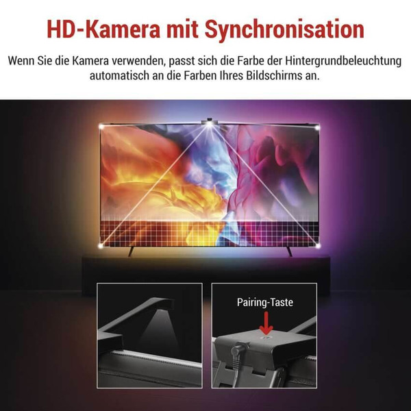 Emos LED TV-Hintergrundbeleuchtung Ambient RGB für 65 Zoll 24W WiFi Schwarz Weiß ZTV65
