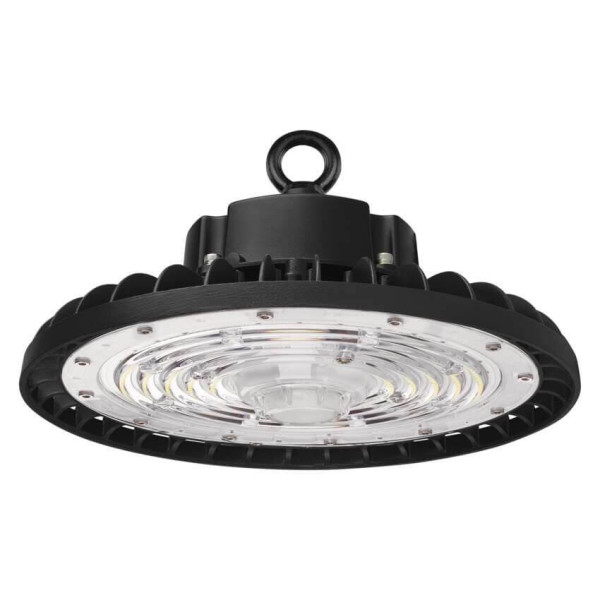 Emos LED Hallenleuchte Aster 100W neutralweiss 4000K IP65 Schwarz Aluminium Ø26,5cm ZU310.6