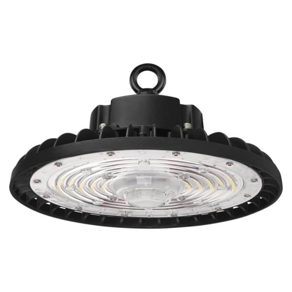 Emos LED Hallenleuchte Aster 100W neutralweiss 4000K IP65 Schwarz Aluminium Ø26,5cm ZU310.9