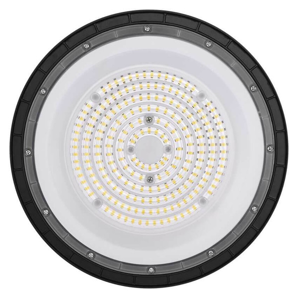 Emos LED Hallenleuchte Cirus 100W neutralweiss 4000K IP65 Dunkelgrau Aluminium Ø26cm ZU902