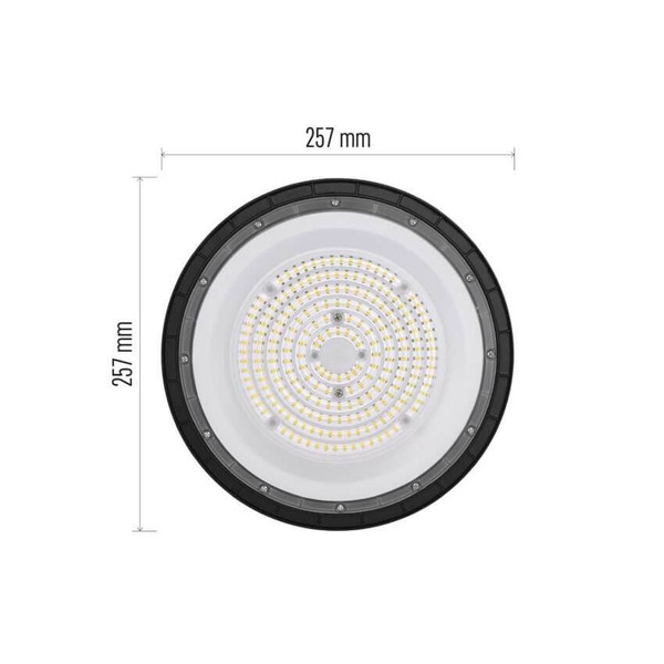 Emos LED Hallenleuchte Cirus 100W neutralweiss 4000K IP65 Dunkelgrau Aluminium Ø26cm ZU902