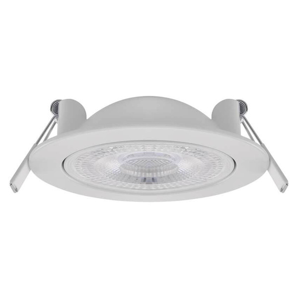 Emos LED Einbaustrahler Geri 6,5W CCT warm-/neutral-/tageslichtweiss 2700K/4000K/6500K dimmbar Weiß Aluminium Ø10,5cm ZV1160