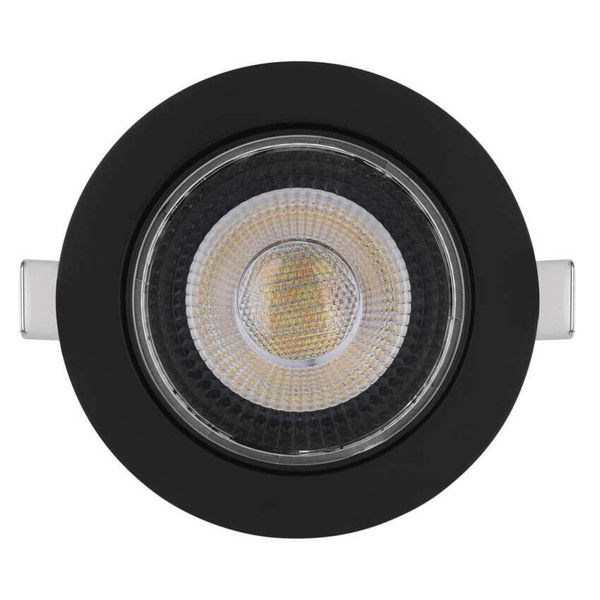 Emos LED Einbaustrahler Geri 6,5W CCT warm-/neutral-/tageslichtweiss 2700K/4000K/6500K dimmbar Schwarz Aluminium Ø10,5cm ZV1161
