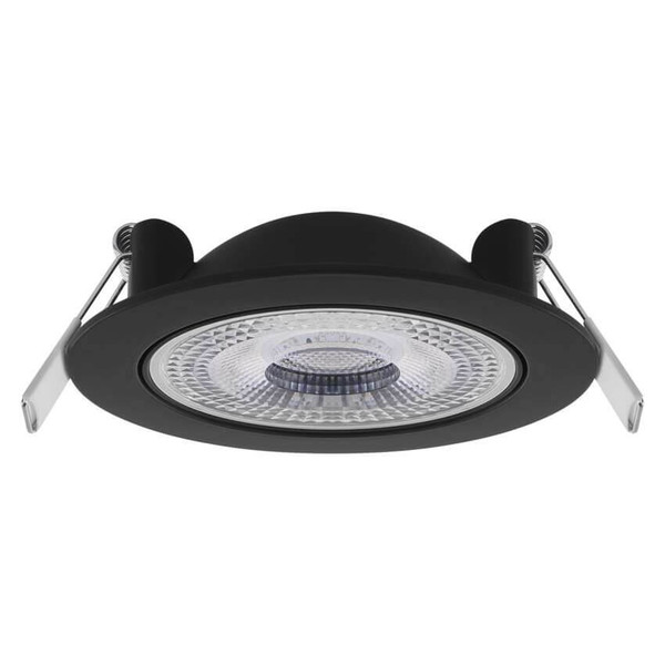Emos LED Einbaustrahler Geri 6,5W CCT warm-/neutral-/tageslichtweiss 2700K/4000K/6500K dimmbar Schwarz Aluminium Ø10,5cm ZV1161