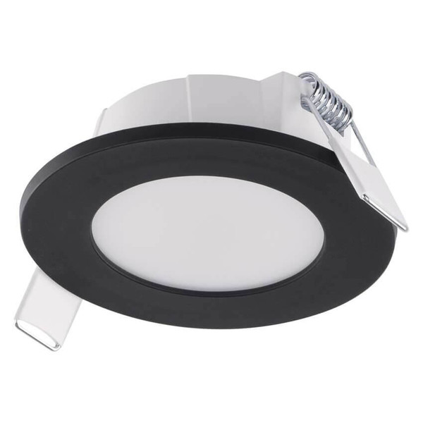 Emos LED Einbaustrahler 4,5W CCT warm-/neutralweiss 2700K/4000K IP65 Schwarz Ø8,5cm ZV1164