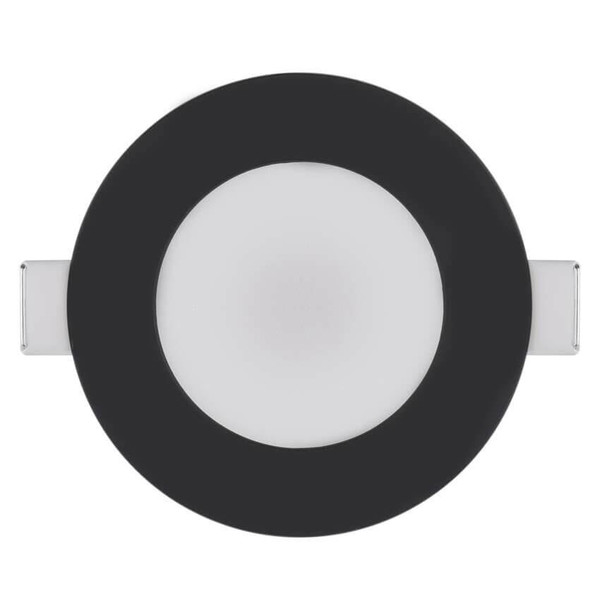 Emos LED Einbaustrahler 4,5W CCT warm-/neutralweiss 2700K/4000K IP65 Schwarz Ø8,5cm ZV1164