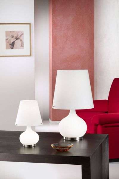 Fabas Luce Tischleuchte Ade E14 Ø320mm Weiß