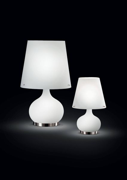 Fabas Luce Tischleuchte Ade E14 Ø320mm Weiß