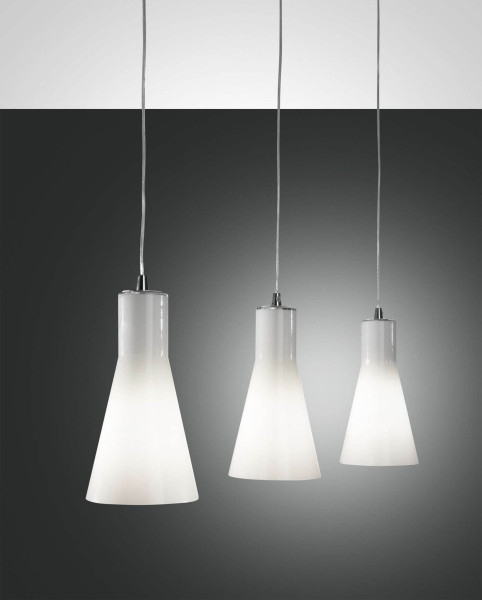 Fabas Luce Pendelleuchte Diana E27 2000x860mm verchromt