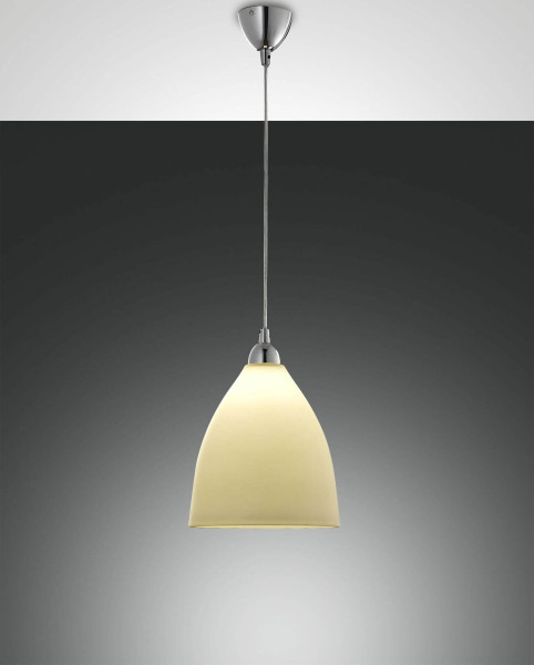Fabas Luce Pendelleuchte Provenza E27 Ø200mm Bernstein, made in Italy