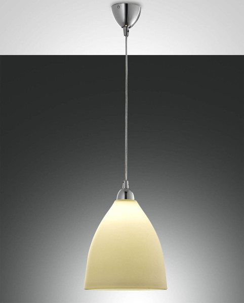 Fabas Luce Pendelleuchte Provenza E27 Ø270mm Bernstein, made in Italy
