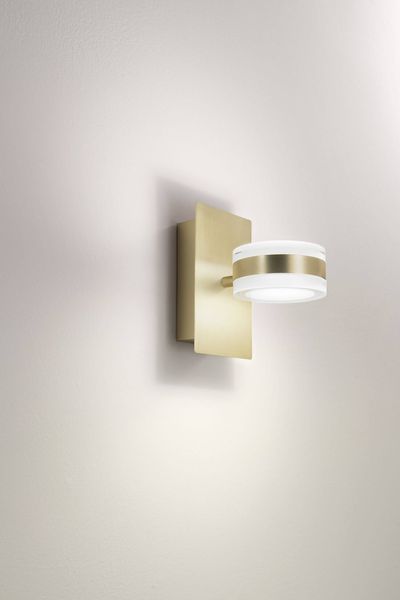 Fabas Luce LED Wandleuchte Dunk 170x175mm 16W Warmweiß Messing