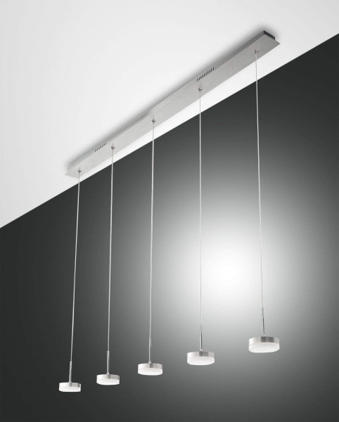 Fabas Luce LED Pendelleuchte Dunk 2000x80mm 40W Warmweiß Aluminium dimmbar