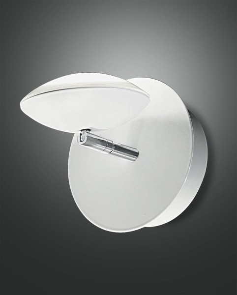 Fabas Luce LED Wandleuchte Hale Ø120mm 8W Warmweiß Weiß