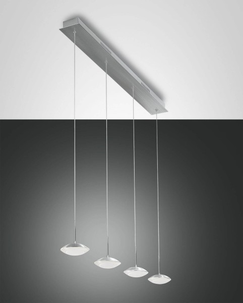 Fabas Luce LED Pendelleuchte Hale 2000x80mm 32W Warmweiß Aluminium dimmbar